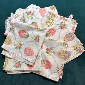 Wilson Court Easter Egg Cotton Napkins Set of 8 Floral Spring
